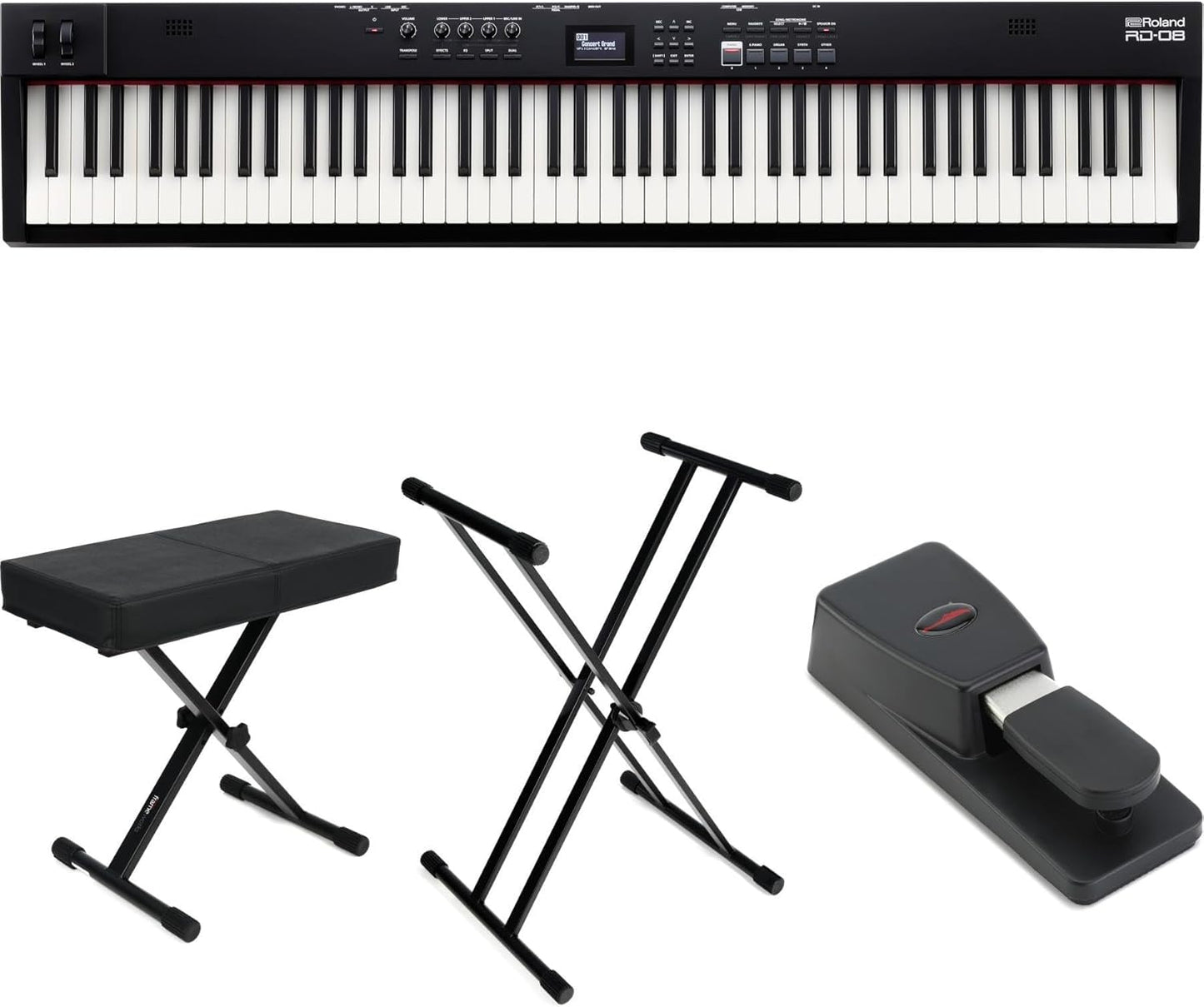 Roland RD-08 88-key Digital Stage Piano Bundle