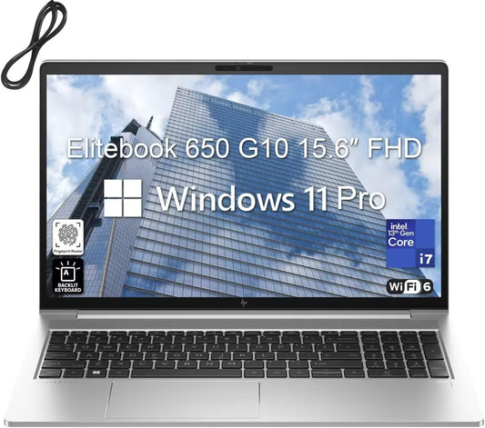HP Elitebook 650 G10 15.6" i7 64GB 4TB SSD Win11 Pro + Cable