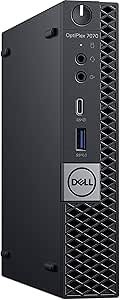 Dell 7070 Optiplex MicroTower i7-8700 256GB SSD PC (Renewed)