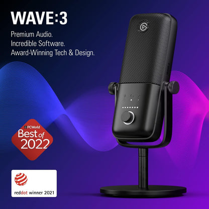 Elgato Wave:3 Premium USB Condenser Microphone Streaming