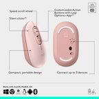 Logitech 910-007409 POP Wireless Bluetooth Mouse Rose