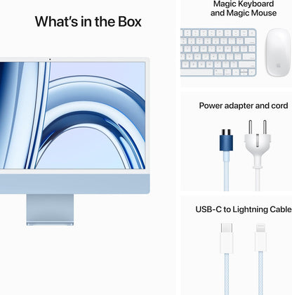 Apple M3 2023 iMac 24-inch All-in-One Desktop - Blue