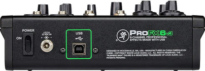 Gravity PROFX6V3+XLR Mackie 6-Channel Mixer XLR Cables Bundle