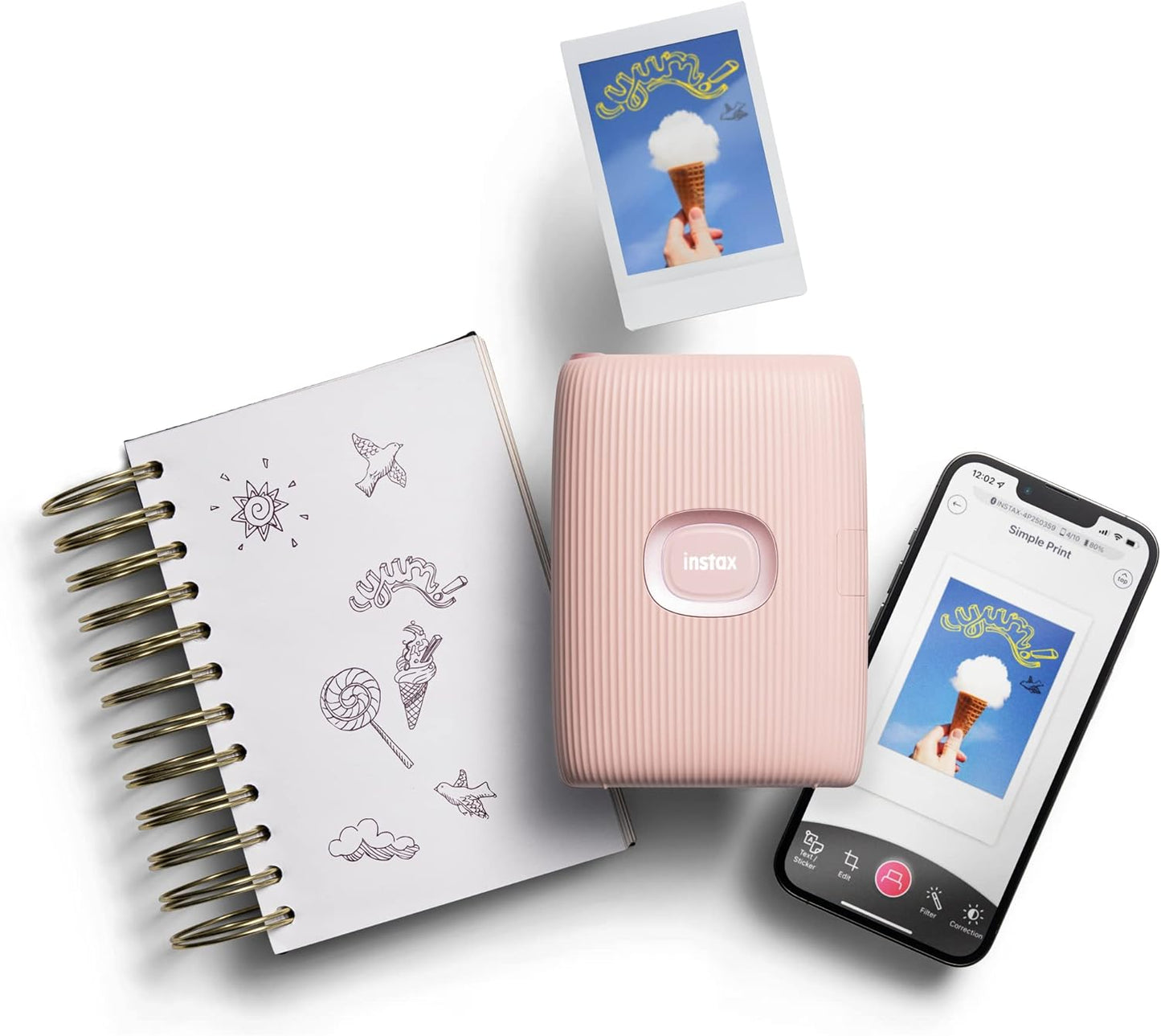 Fujifilm FJFINSML2SPOB Instax Mini Link 2 Printer Pink Renewed