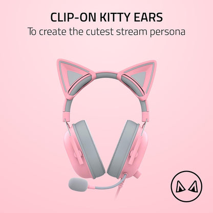 Razer RC21-02230200-R3M1 Kitty Ears V2 Gaming Headset Attachment - Quartz