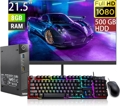 Lenovo M93P Tiny PC & 21.5" Monitor - Renewed