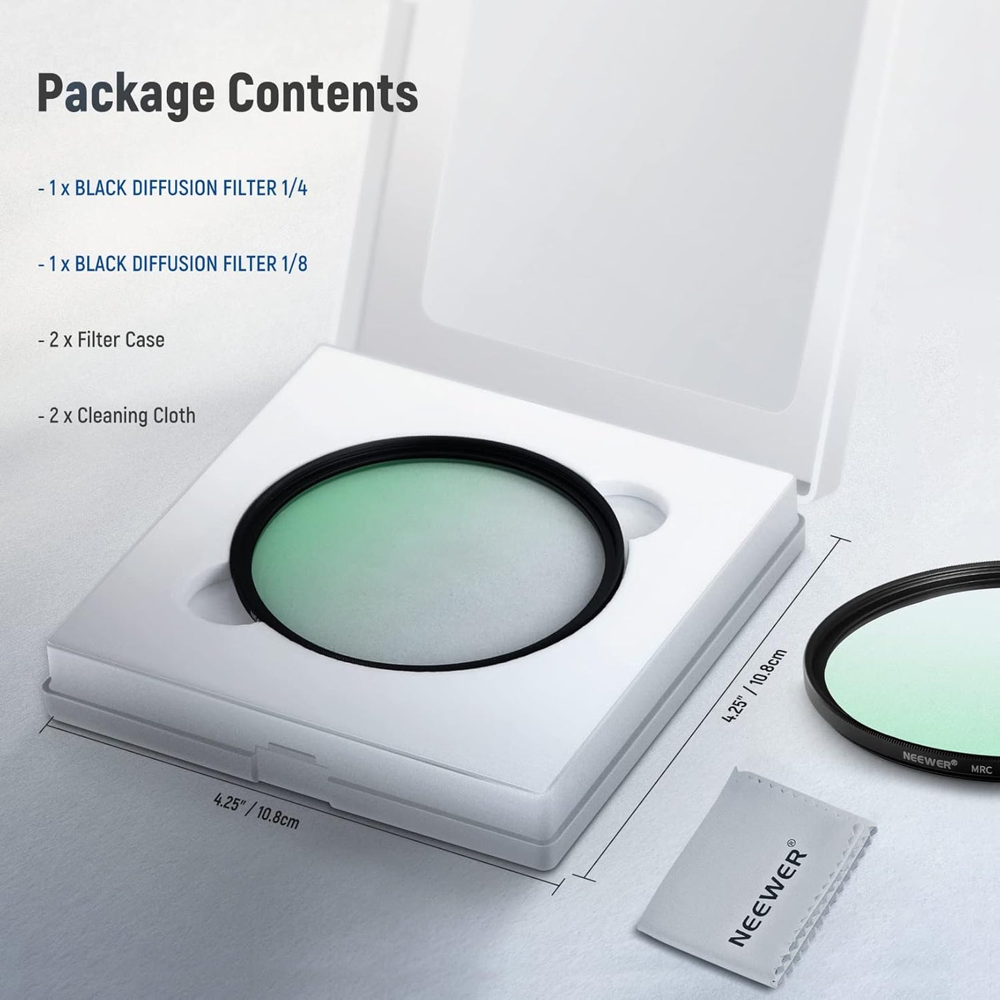 Neewer 77mm Black Diffusion Lens Filter Kit