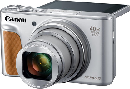 Canon 2956C001 PowerShot SX740 Silver Digital Camera 40x Zoom (Renewed)