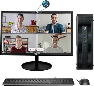HP 600 G2 Desktop i7-6700 with Webcam & Monitor (Renewed)