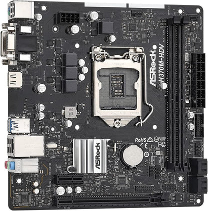 ASRock H370M-HDV LGA1151 Micro ATX Motherboard