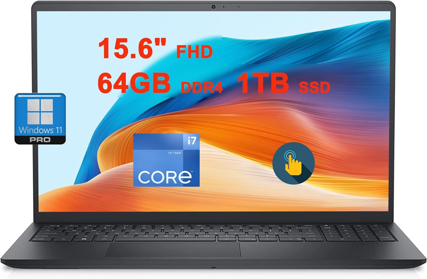 Dell Inspiron 15 3520 Laptop i7, 64GB RAM, 1TB SSD, Touchscreen