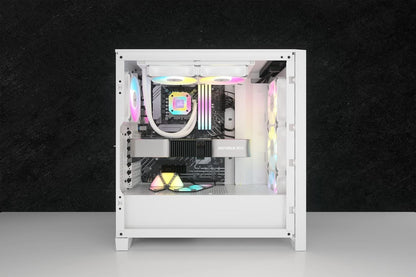 Corsair iCUE 4000D RGB Airflow: White Mid-Tower Case, 3x AF120 RGB Fans