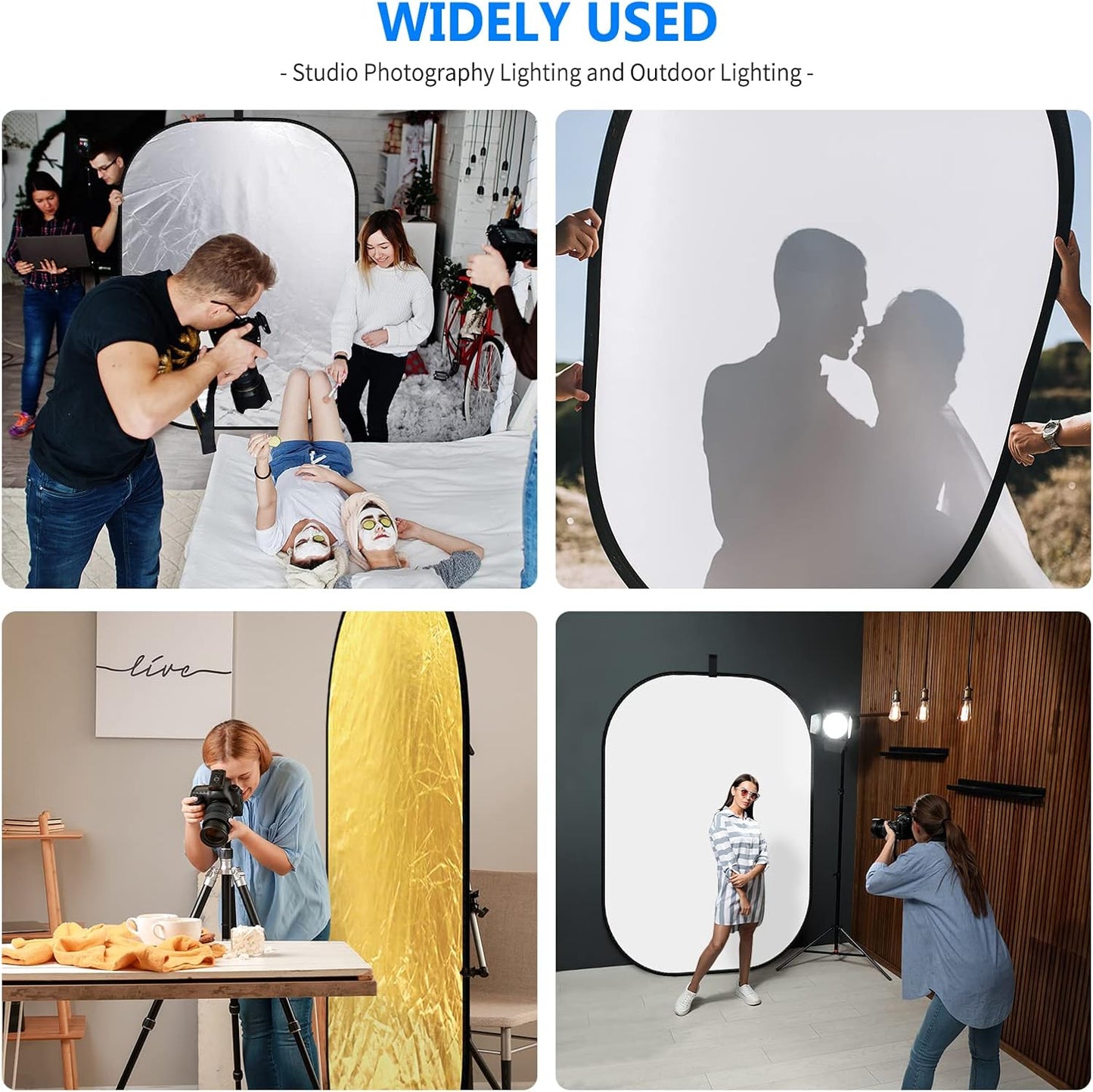 Neewer 10071559 59"x79" 5-in-1 Photography Reflector