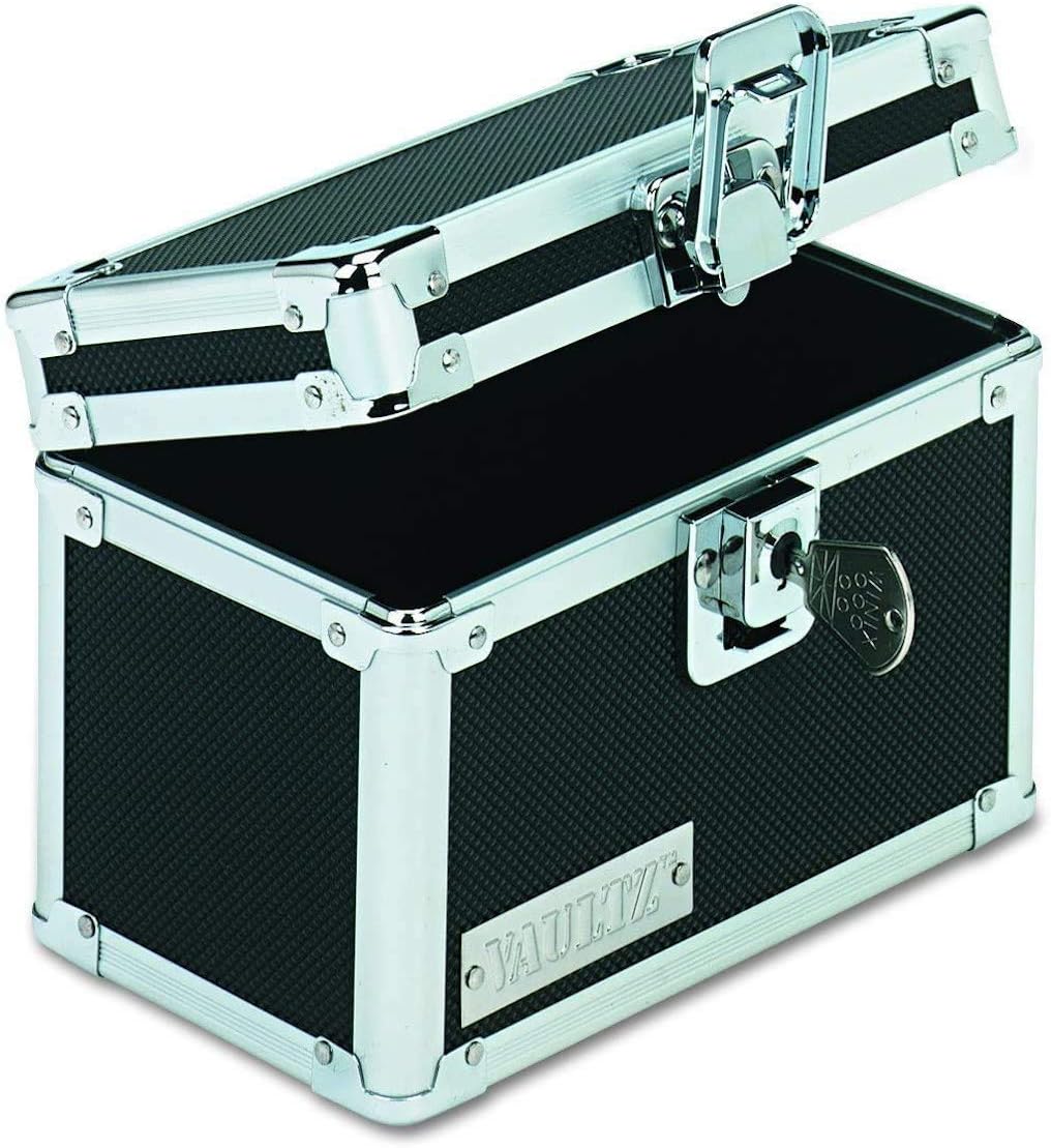 Vaultz VZ01169 Locking Index Card File - 3x5, Black