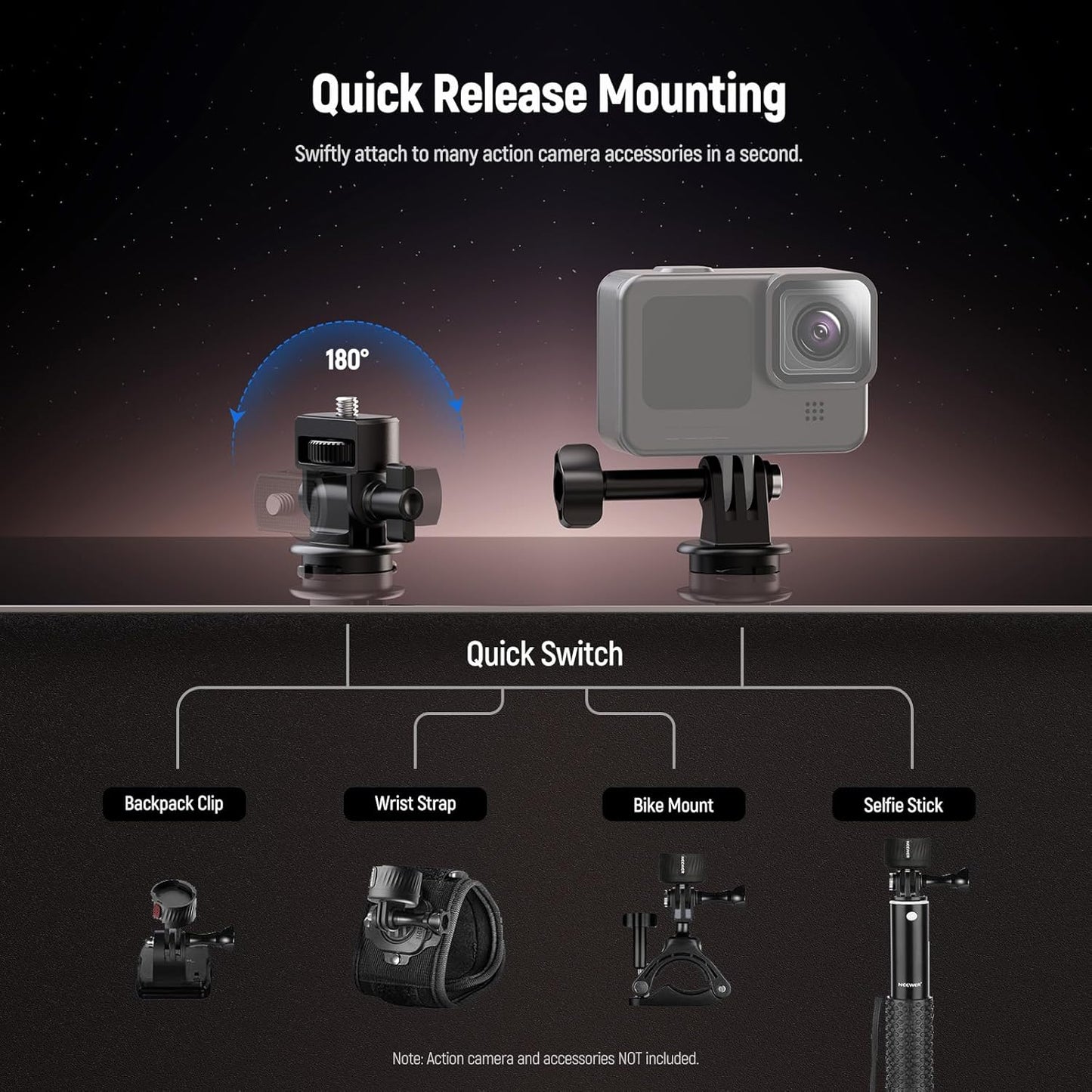 Neewer GP-24 Magnetic Action Camera Mount Kit