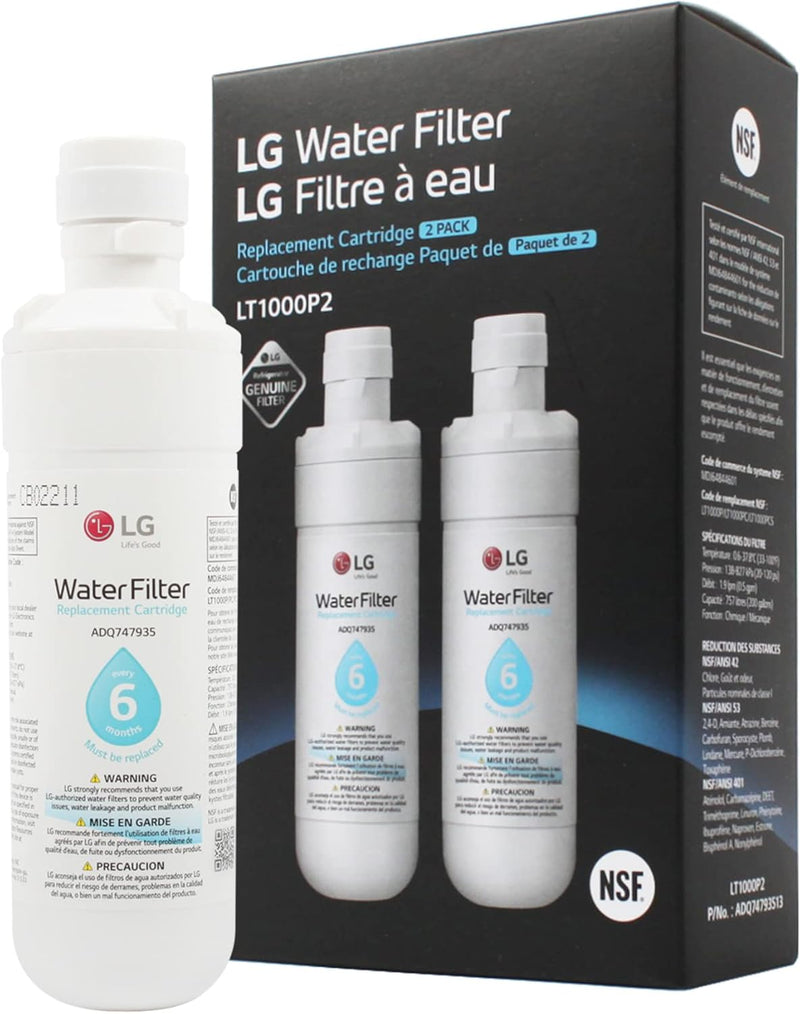 LG LT1000P2 Refrigerator Water Filter Replacement (2-Pack) — main product image