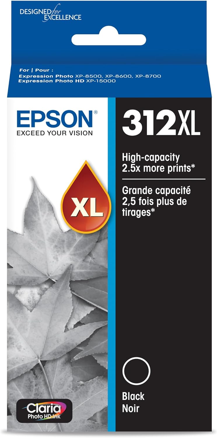 Epson T312XL120-S Claria Photo HD Black Ink Cartridge