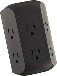 GE 47845 Pro 6-Outlet Spaced Wall Tap