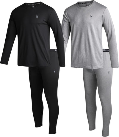Spyder Thermal Underwear Set - Men's 4-Piece Fleece Lined