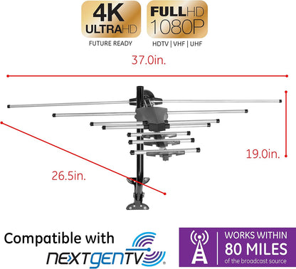 GE 33685 Outdoor HD Digital TV Antenna Yagi Style