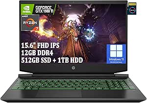 HP Pavilion 15 Gaming Ryzen 7 GTX 1660 Ti Laptop