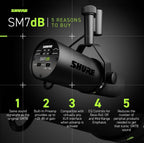 Shure SM7DB-CN Dynamic Vocal Microphone with Preamp