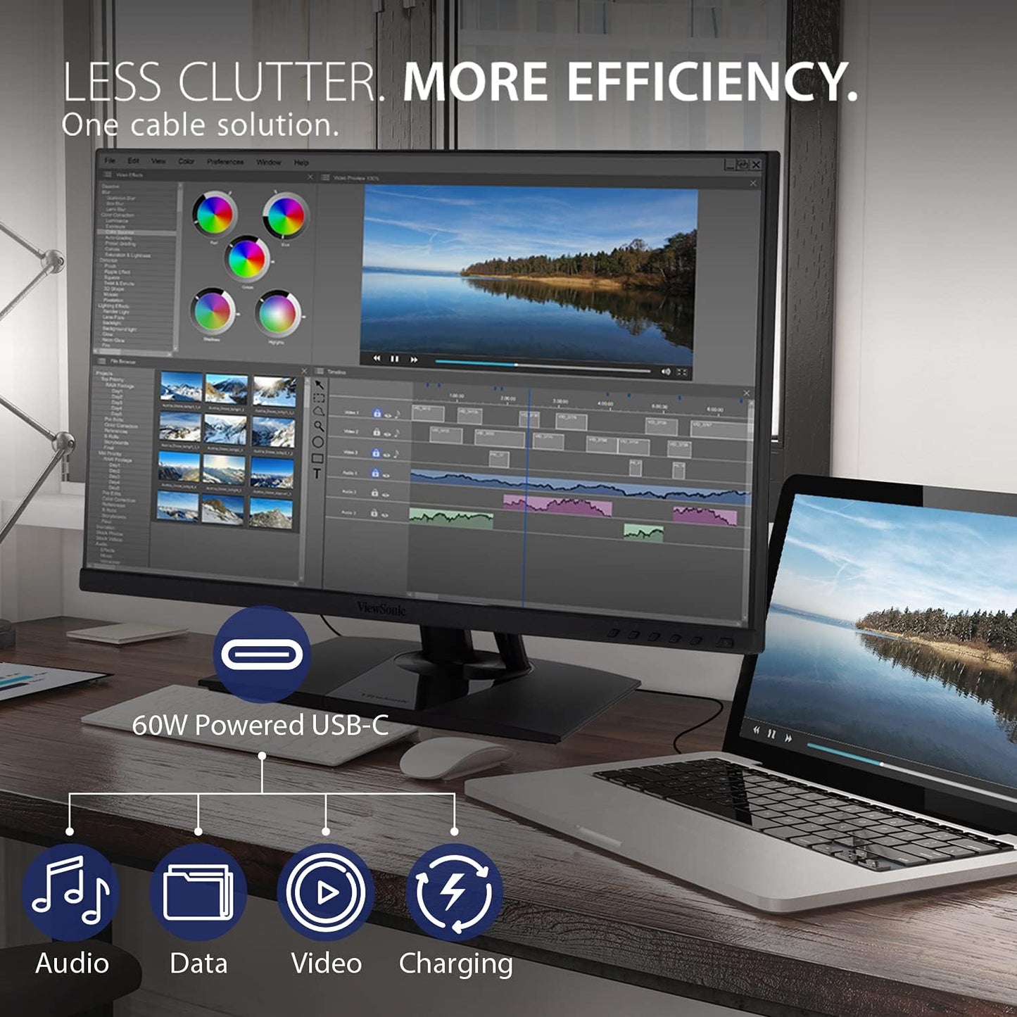 ViewSonic VP2756-4K 27" 4K UHD IPS Monitor USB-C