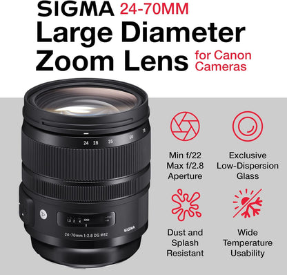 Sigma 24-70mm F2.8 Art Canon EF Lens Bundle
