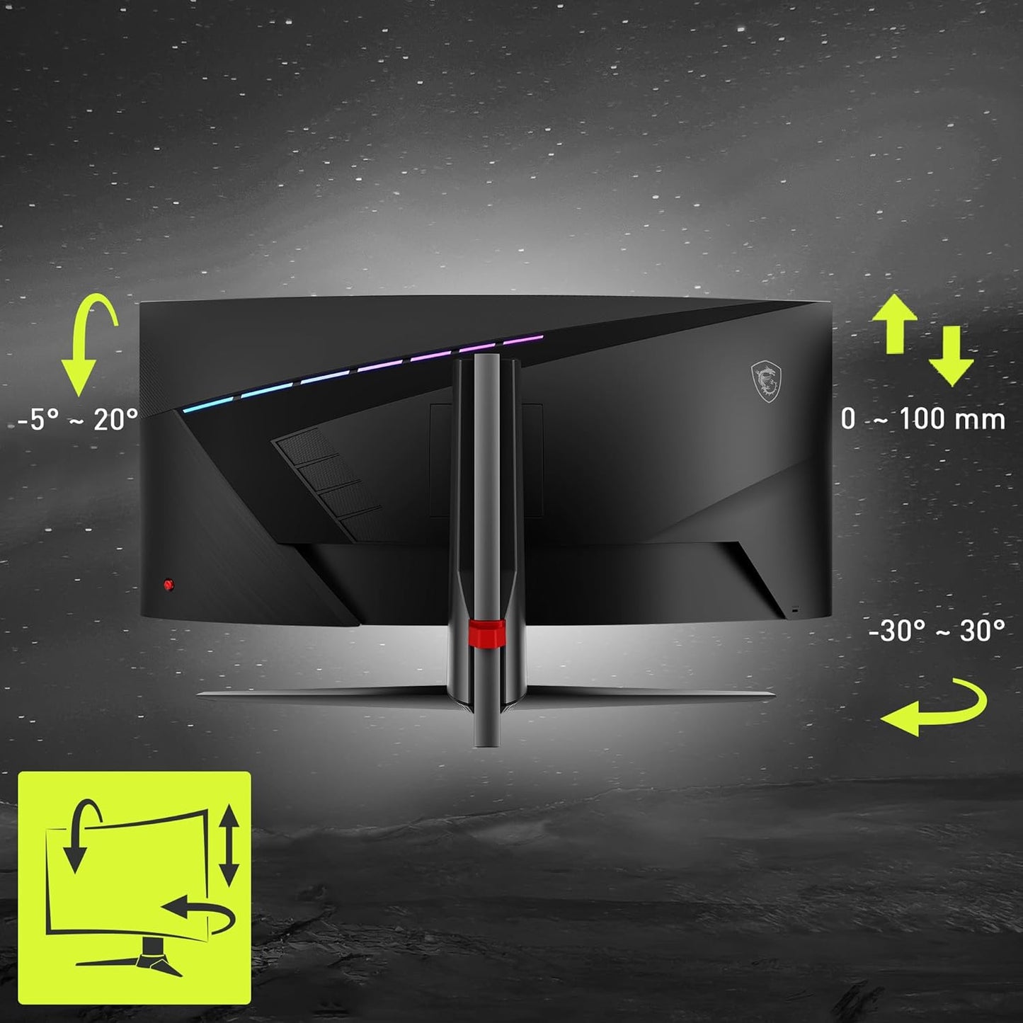 MSI MAG345CQR 34" UWQHD 180Hz Curved Monitor