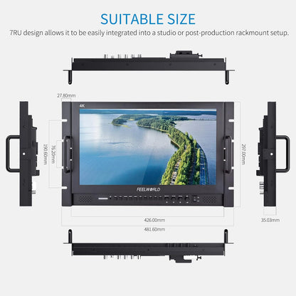 FEELWORLD 7RU 17.3" Rack Mount Broadcast LCD Monitor