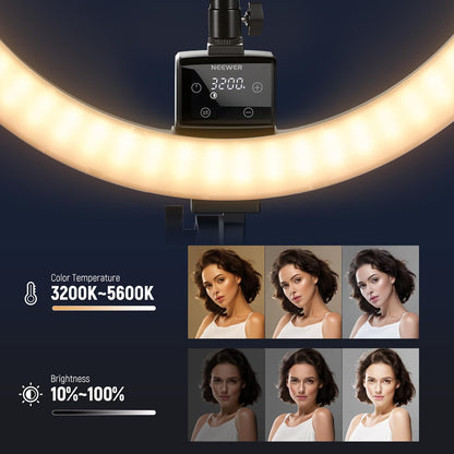 Neewer 10096463 18" LED Ring Light with Tripod