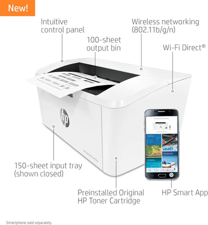 HP W2G51A Laserjet Pro M15w Wireless Printer (Renewed)