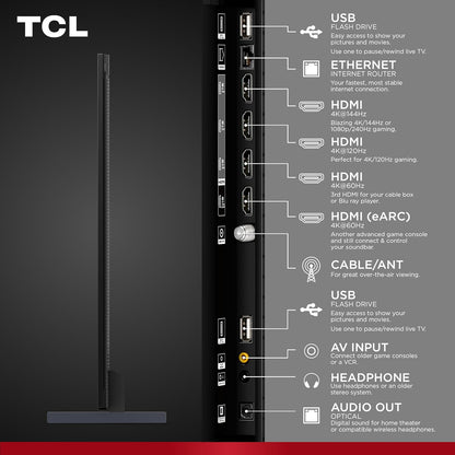 TCL 98QM851G 98-Inch QD-Mini LED 4K Google Smart TV