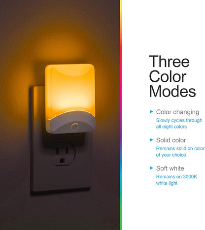 GE 34693 Color-Changing LED Night Light Dusk to Dawn