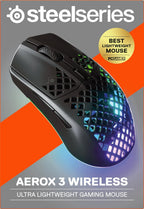 SteelSeries Aerox 3 Wireless Gaming Mouse Ultralight Renewed