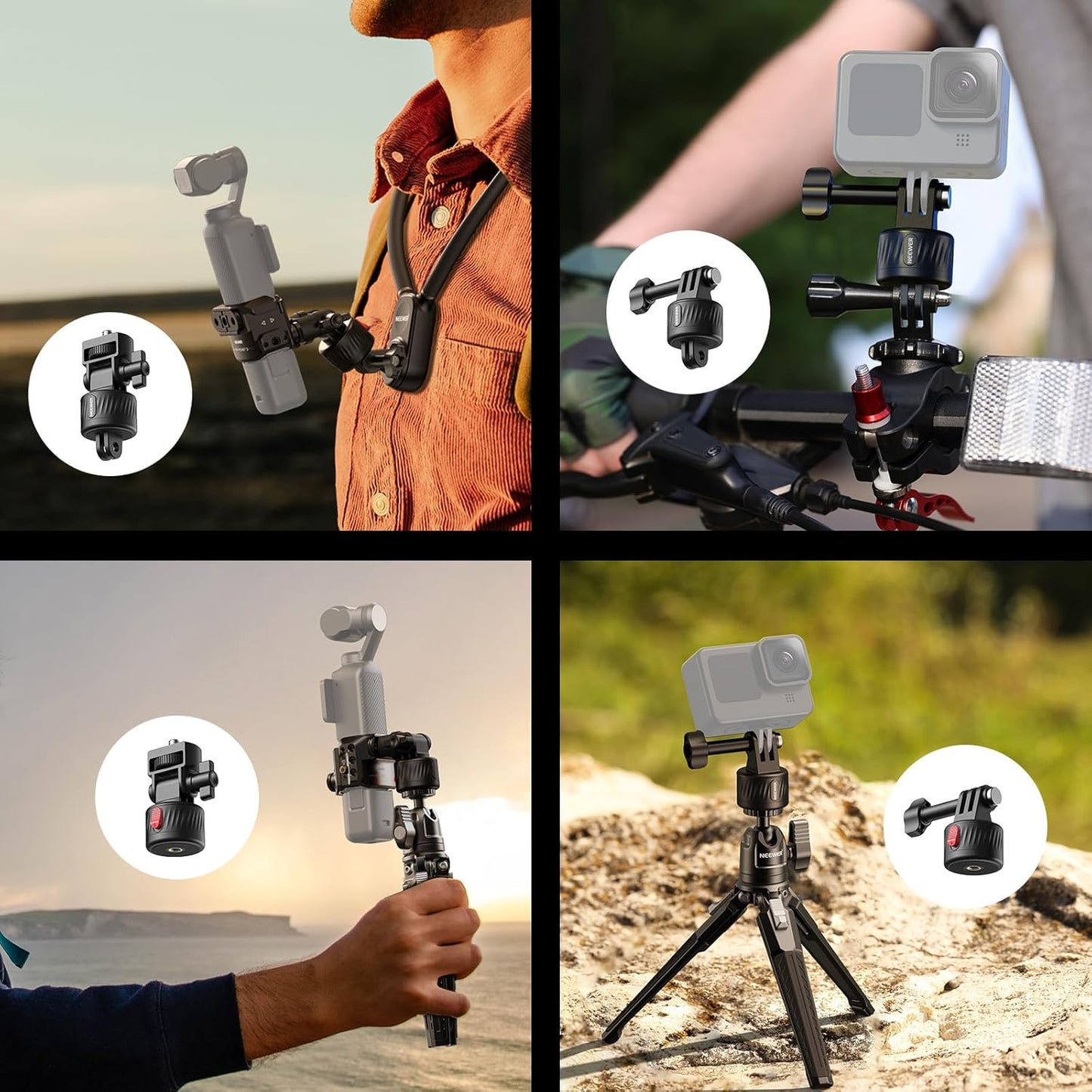 Neewer GP-24 Magnetic Action Camera Mount Kit