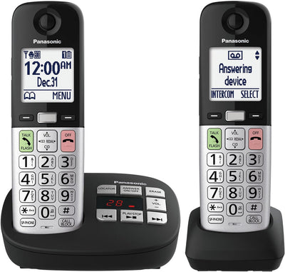 Panasonic KX-TGU432B Cordless Phone Easy-to-Use Big Buttons