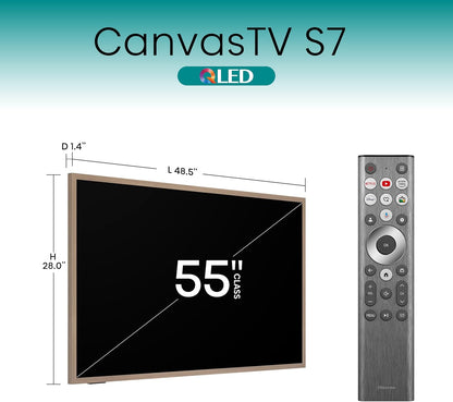 Hisense 55S7N 55-Inch 4K QLED CanvasTV (2024)