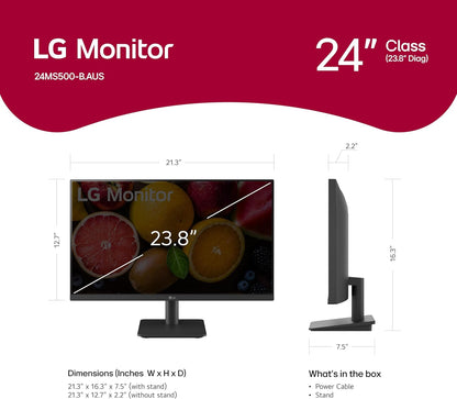 LG 24MS500-B 24-Inch 100Hz FHD IPS Monitor
