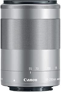 Canon 55-200STM EF-M IS STM Telephoto Zoom Lens Silver — main product image