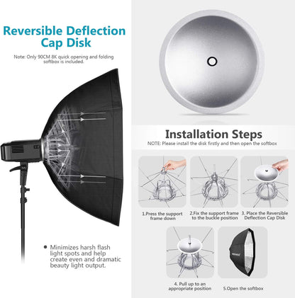 Neewer 90cm Octagonal Softbox Bowens Mount Grid