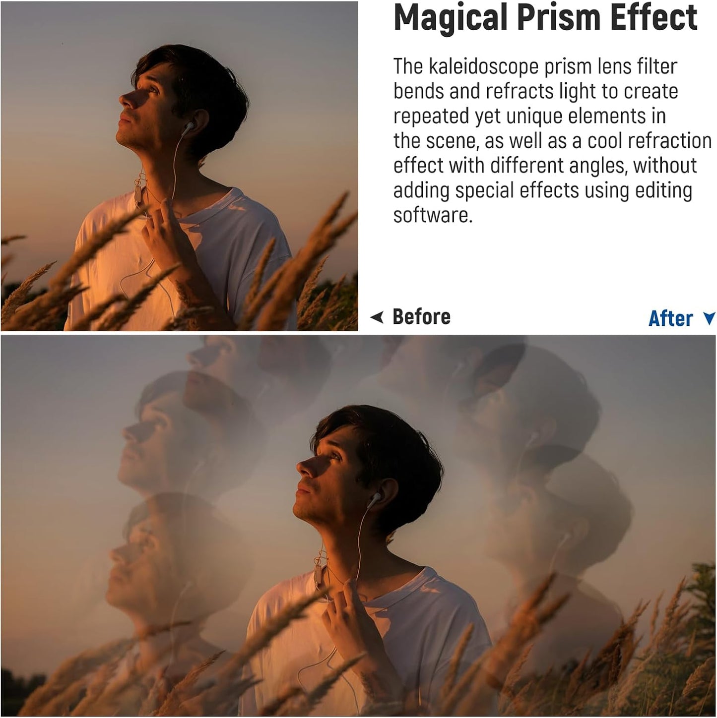 Neewer 77mm Handheld Kaleidoscope Prism Lens Filter