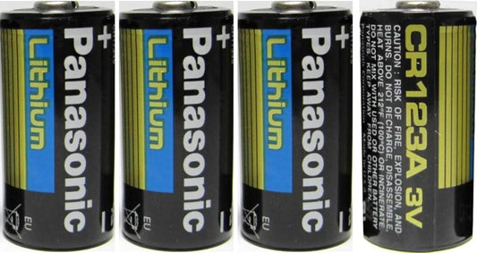 Panasonic 5582706488 CR123A 3V Lithium Battery (4-Pack)
