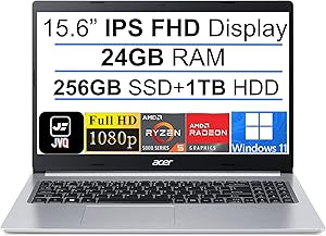 Acer Aspire 5 Slim 15.6" Ryzen 5 5500U Laptop 24GB RAM
