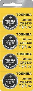 Toshiba 4330211605 CR2430 3V Lithium Coin Battery 4-Pack
