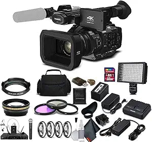 Panasonic AG-UX180PJ 4K Professional Camcorder Starter Bundle