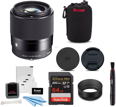 Sigma 30mm f/1.4 DC DN Sony E-Mount Lens Bundle