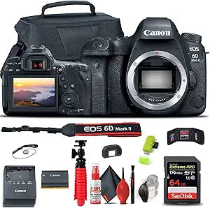 Canon 1897C002 EOS 6D Mark II DSLR (Body Only) Bundle