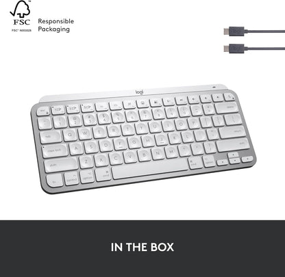 Logitech 920-010389 MX Keys Mini Mac Wireless Keyboard - Pale Grey