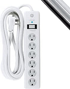 GE 14014 6-Outlet Surge Protector Power Strip 8ft